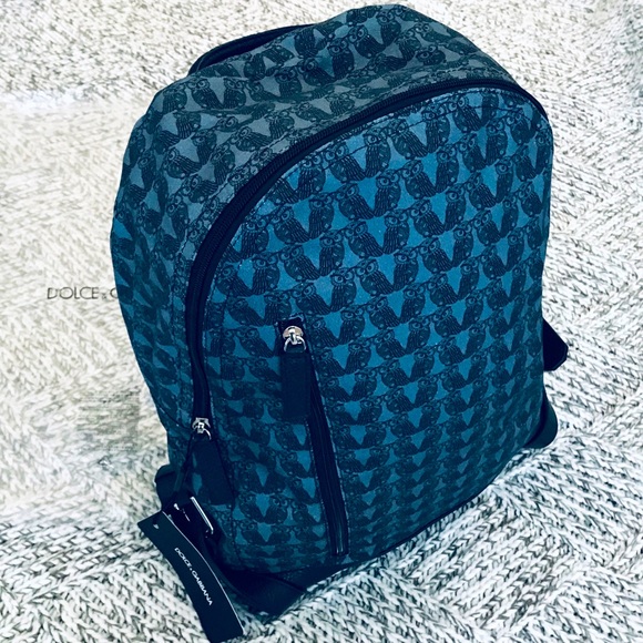 🦉 RARE DOLCE & GABBANA Owl Print Backpack - Picture 2 of 16